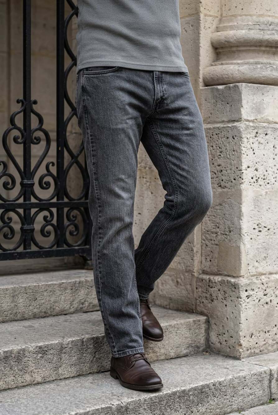 Levi's Men's 36x32 Washed Black Straight Fit Jeans
